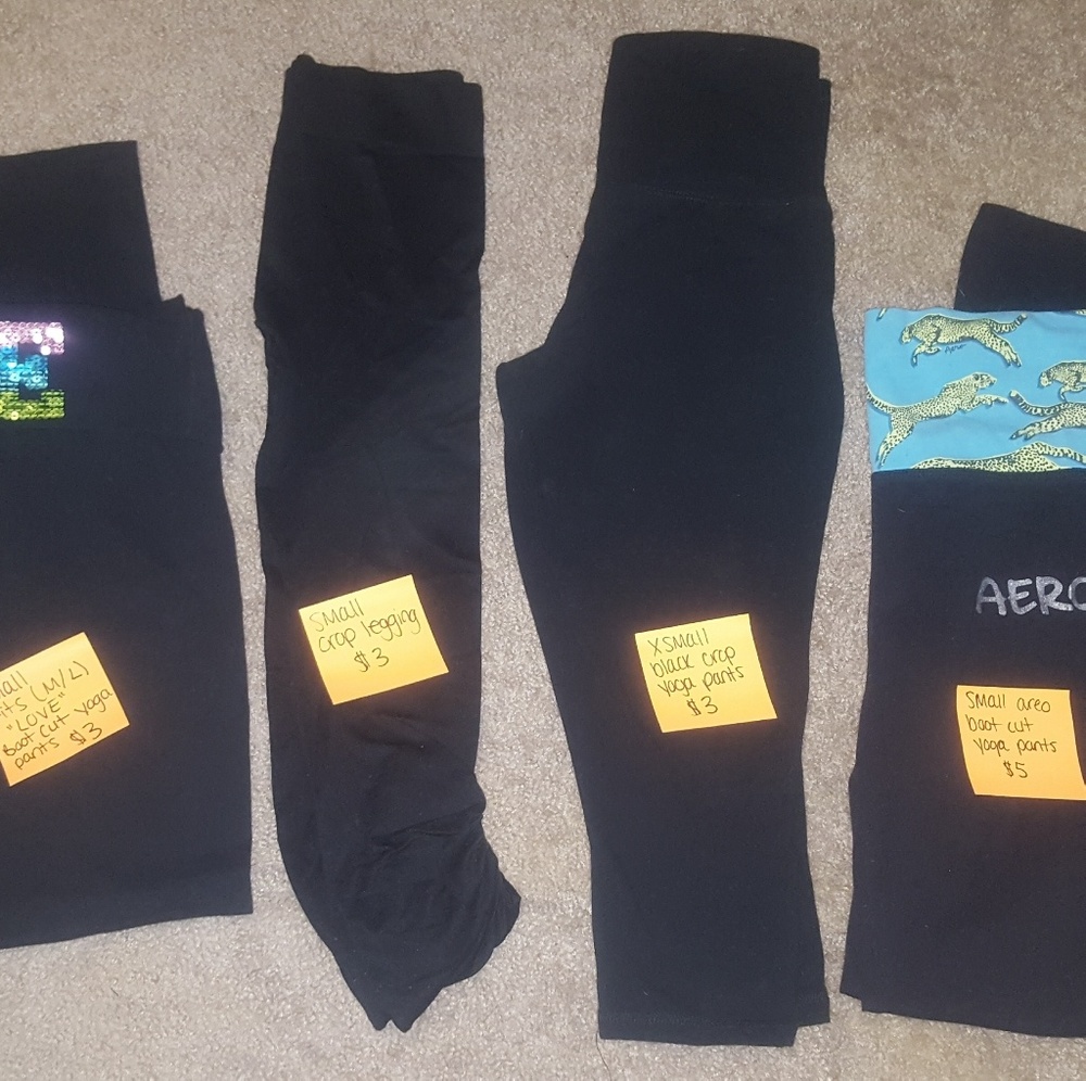 Black yoga pants and leggings